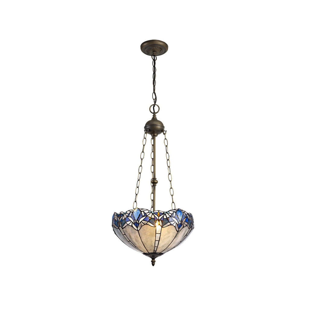 Luminosity Designs - Rapture Tiffany Uplighter Chandelier Style Pendant - Luminosity Designs Ltd