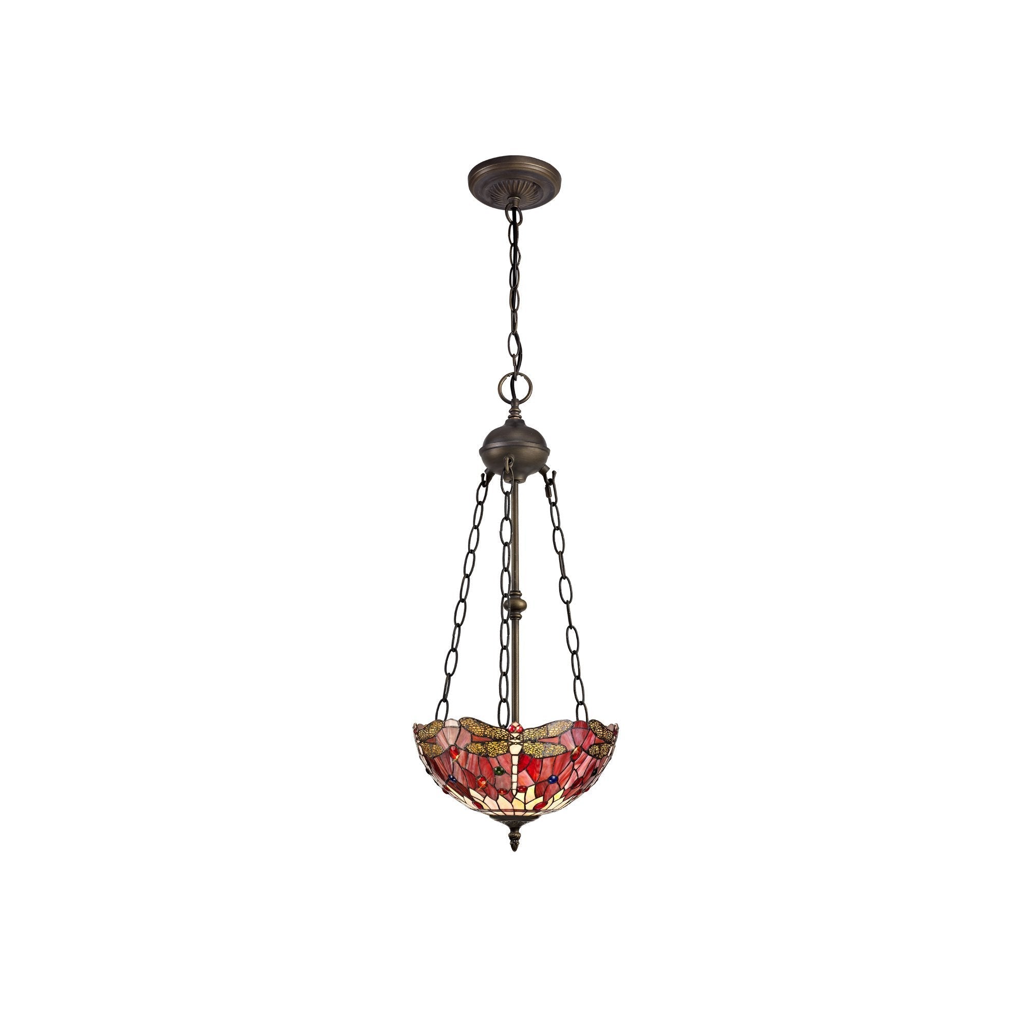 Luminosity Designs - Red Summer Chandelier Style Uplighter Pendant - Luminosity Designs Ltd