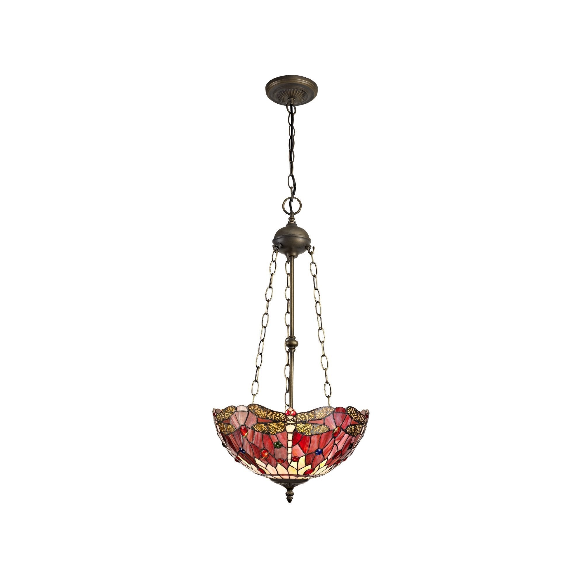 Luminosity Designs - Red Summer Chandelier Style Uplighter Pendant - Luminosity Designs Ltd