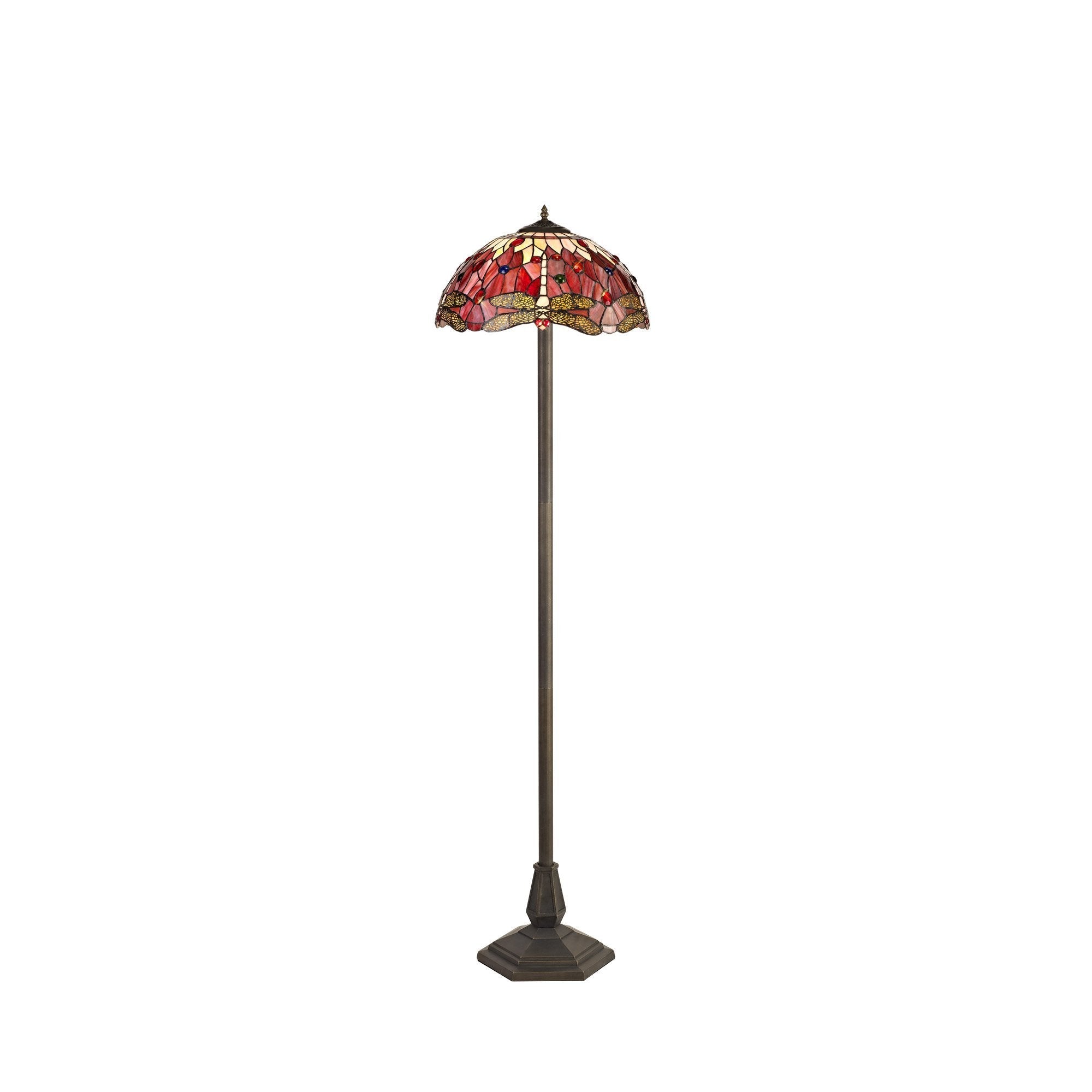 Luminosity Designs - Red Summer Tiffany Floor Lamp - Luminosity Designs Ltd