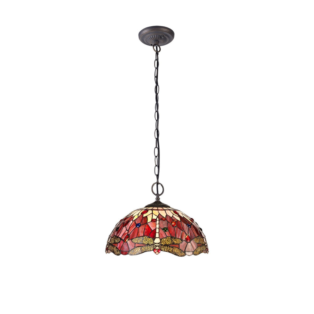 Luminosity Designs - Red Summer Tiffany Pendant Light - Luminosity Designs Ltd