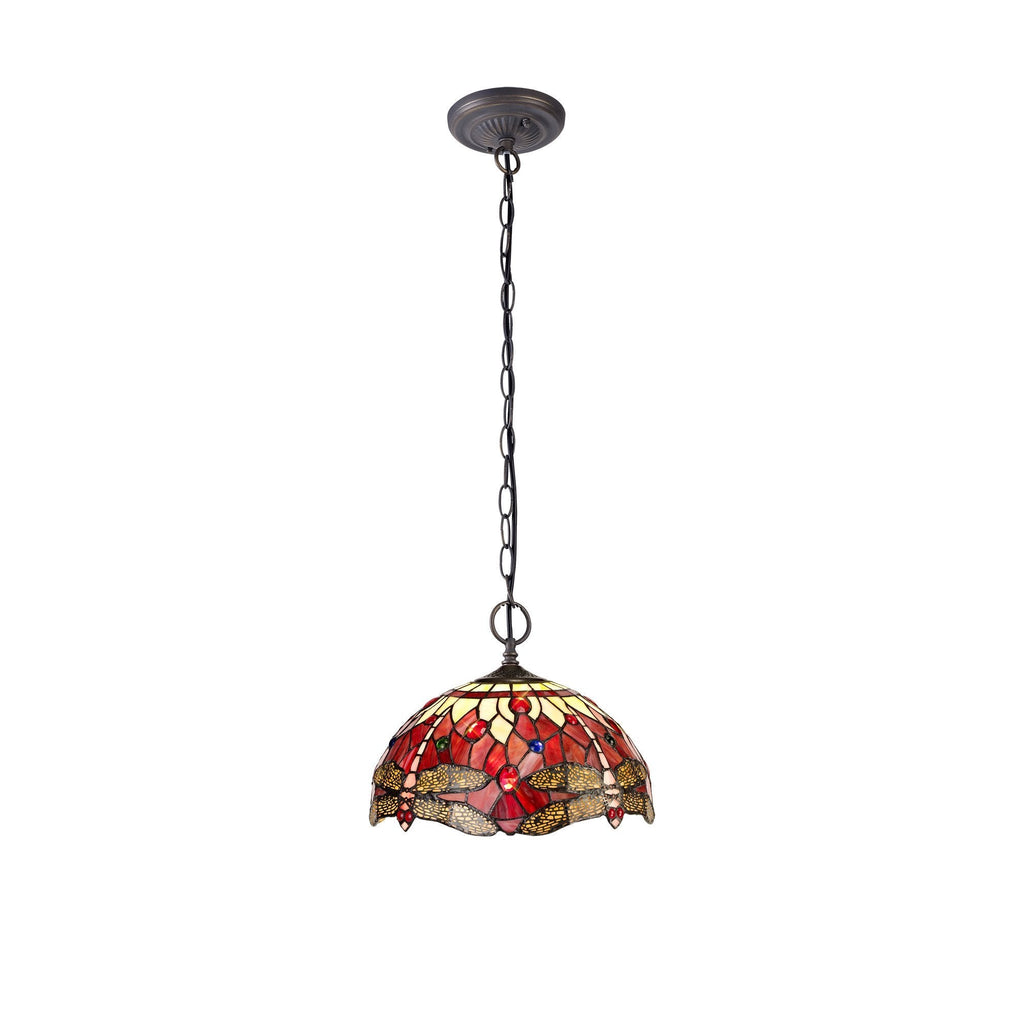 Luminosity Designs - Red Summer Tiffany Pendant Light - Luminosity Designs Ltd