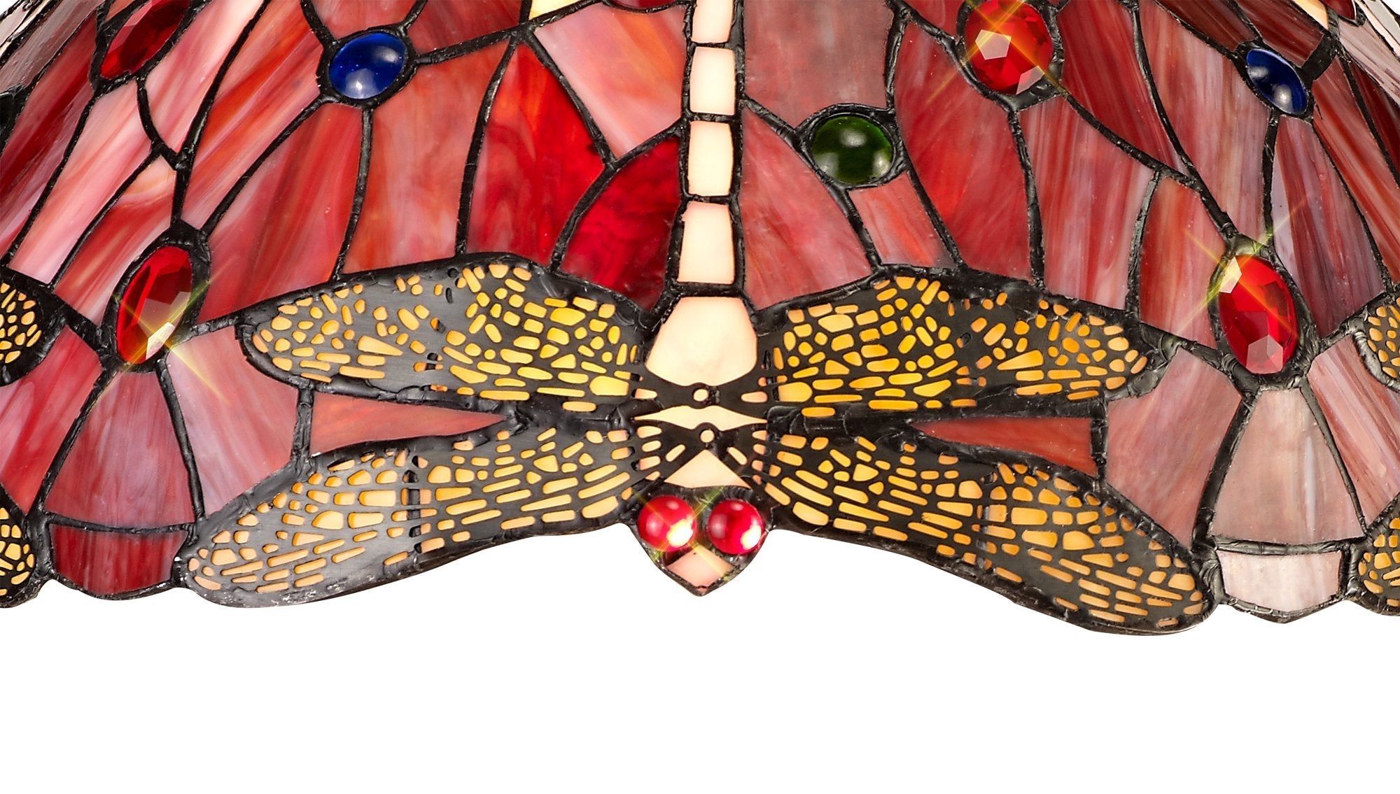 Luminosity Designs - Red Summer Tiffany Shade - Luminosity Designs Ltd