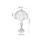 Luminosity Designs - Red Summer Tiffany Table Lamp - Luminosity Designs Ltd