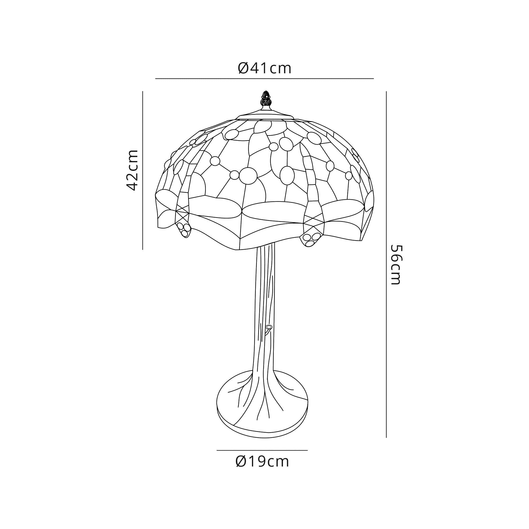 Luminosity Designs - Red Summer Tiffany Table Lamp - Luminosity Designs Ltd