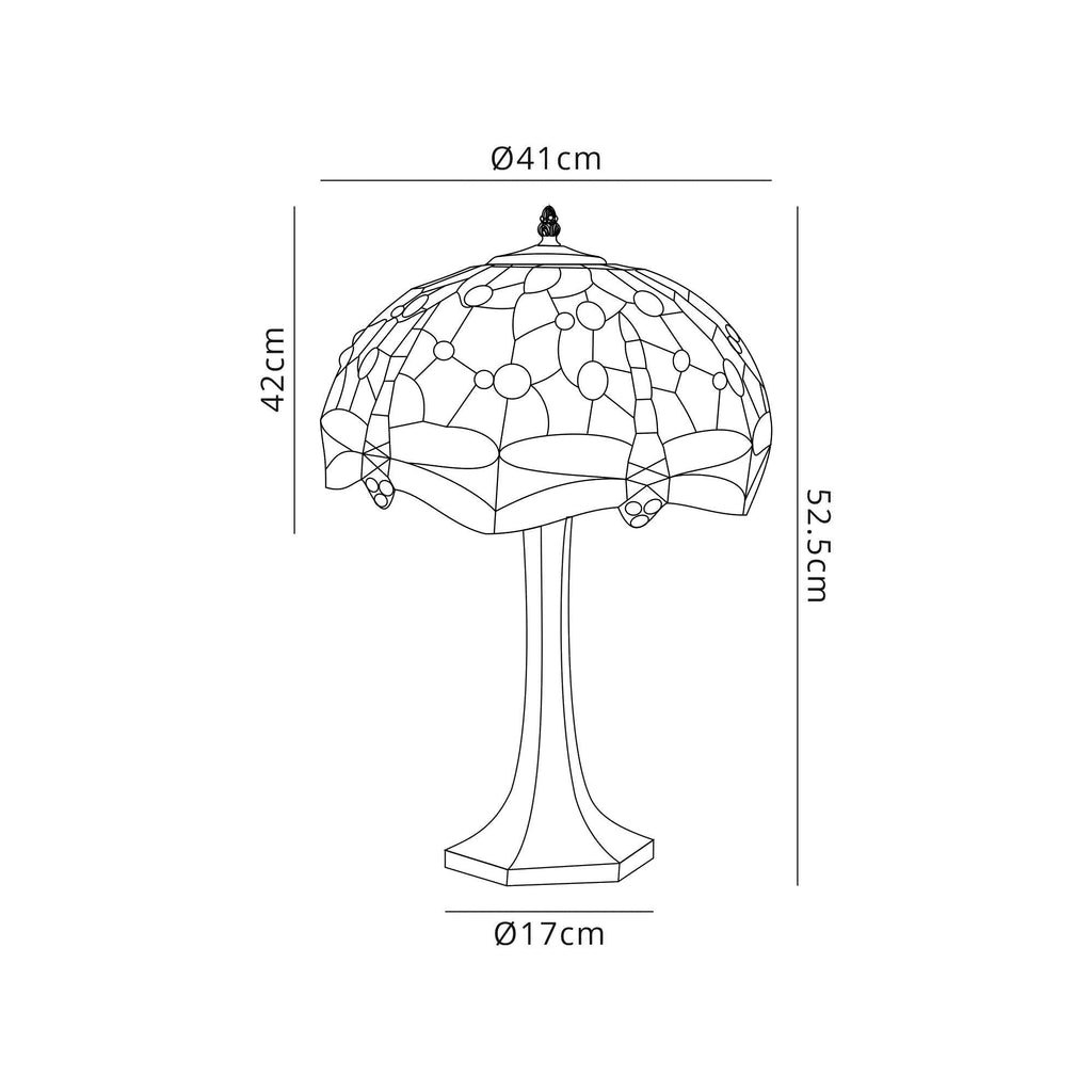 Luminosity Designs - Red Summer Tiffany Table Lamp - Luminosity Designs Ltd
