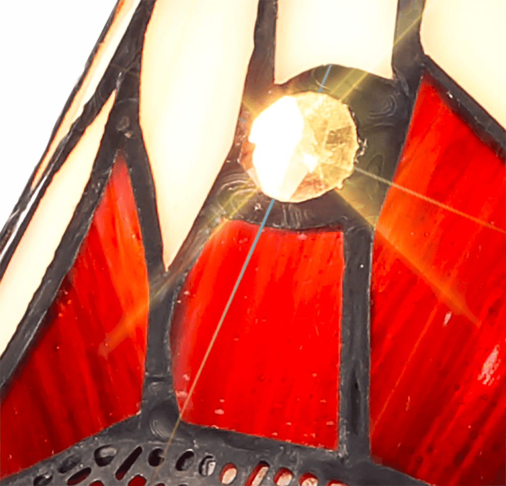 Luminosity Designs - Red Summer Tiffany Table Lamp - Luminosity Designs Ltd