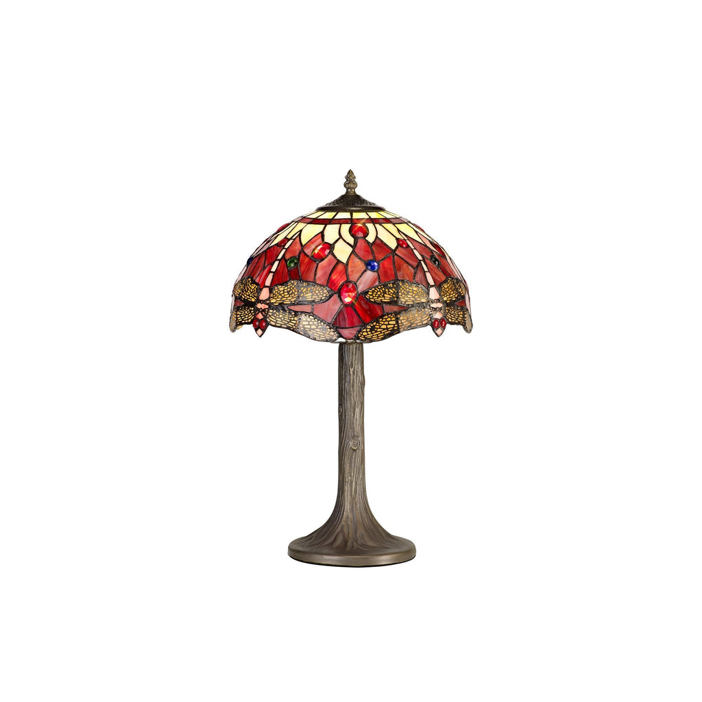 Luminosity Designs - Red Summer Tiffany Table Lamp - Luminosity Designs Ltd