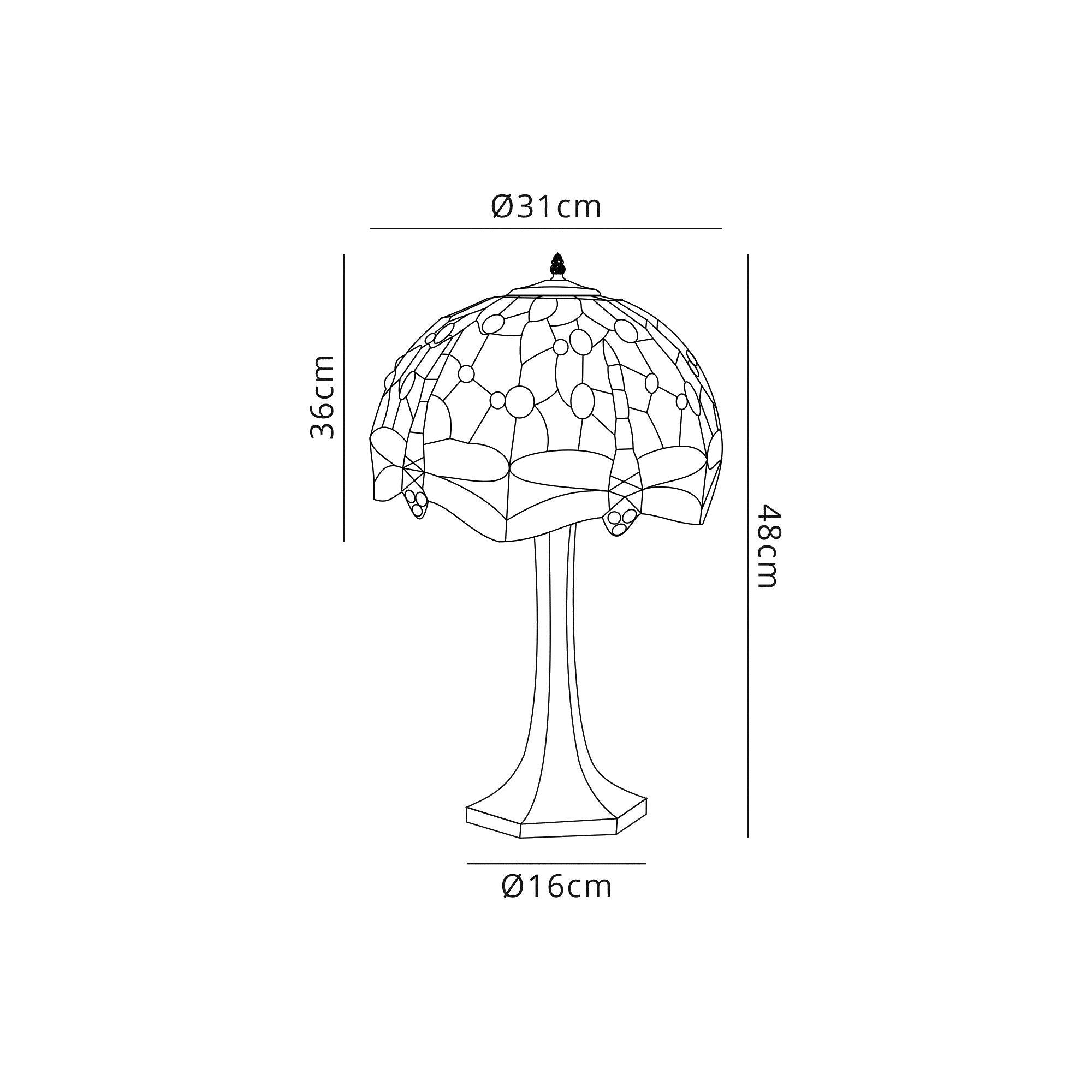 Luminosity Designs - Red Summer Tiffany Table Lamp - Luminosity Designs Ltd