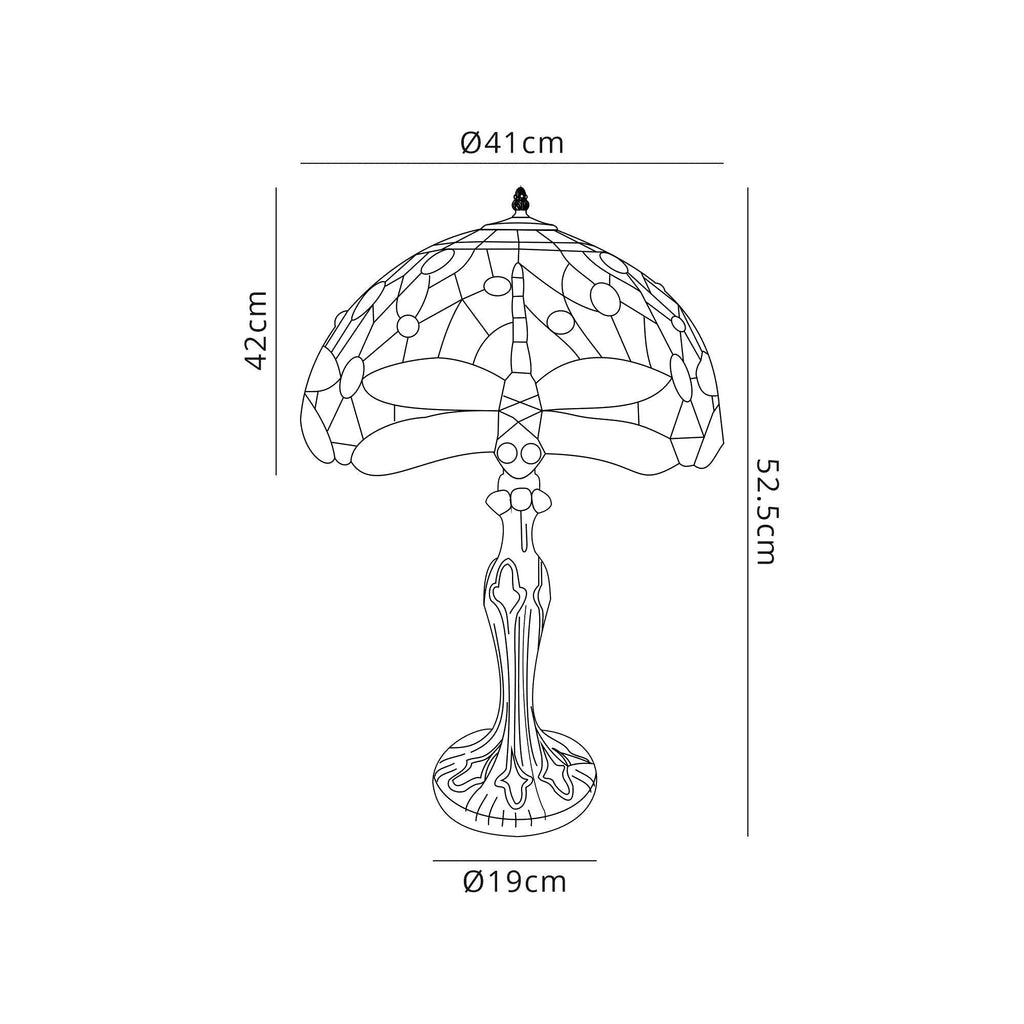 Luminosity Designs - Red Summer Tiffany Table Lamp - Luminosity Designs Ltd