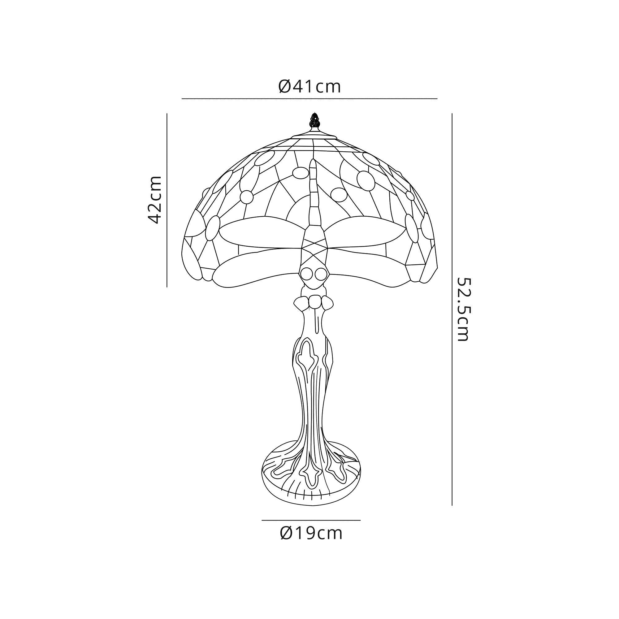 Luminosity Designs - Red Summer Tiffany Table Lamp - Luminosity Designs Ltd