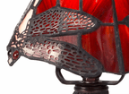 Luminosity Designs - Red Summer Tiffany Table Lamp - Luminosity Designs Ltd