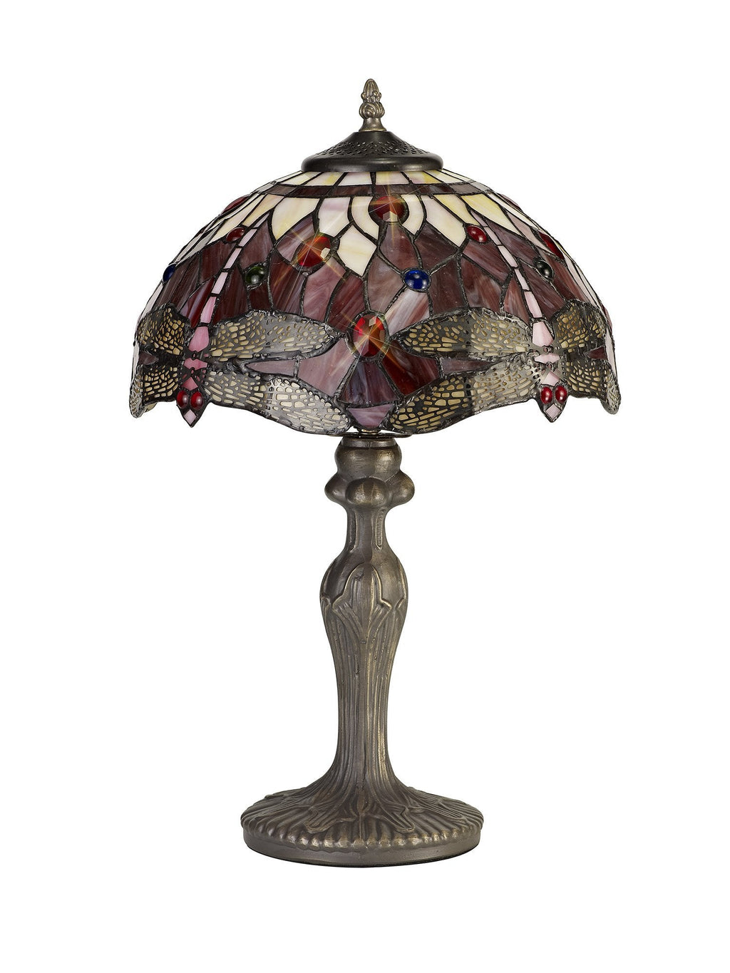 Luminosity Designs - Red Summer Tiffany Table Lamp - Luminosity Designs Ltd
