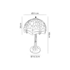 Luminosity Designs - Red Summer Tiffany Table Lamp - Luminosity Designs Ltd