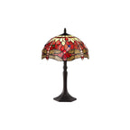 Luminosity Designs - Red Summer Tiffany Table Lamp - Luminosity Designs Ltd