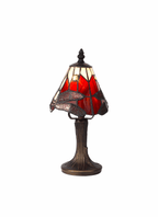 Luminosity Designs - Red Summer Tiffany Table Lamp - Luminosity Designs Ltd