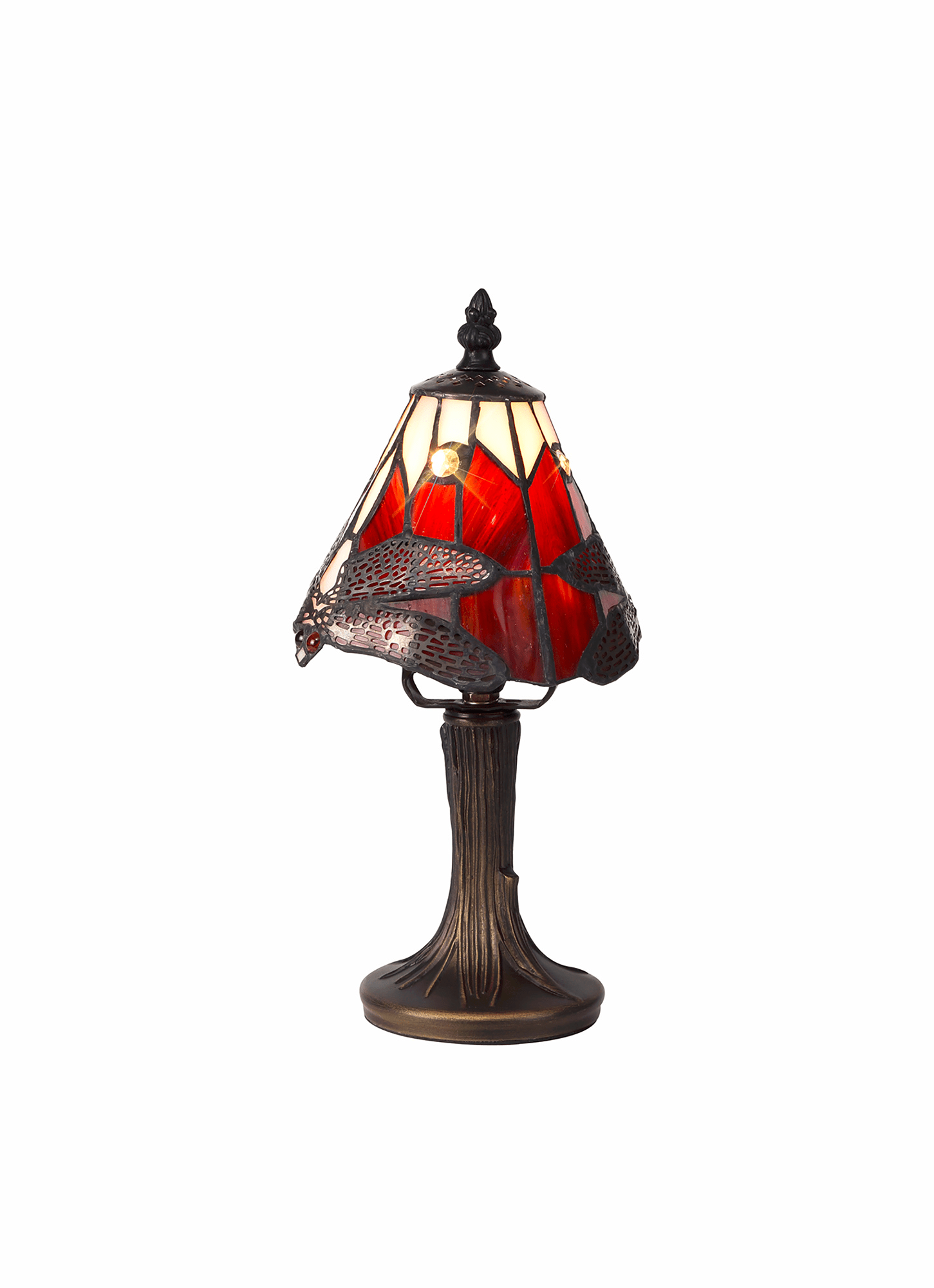 Luminosity Designs - Red Summer Tiffany Table Lamp - Luminosity Designs Ltd