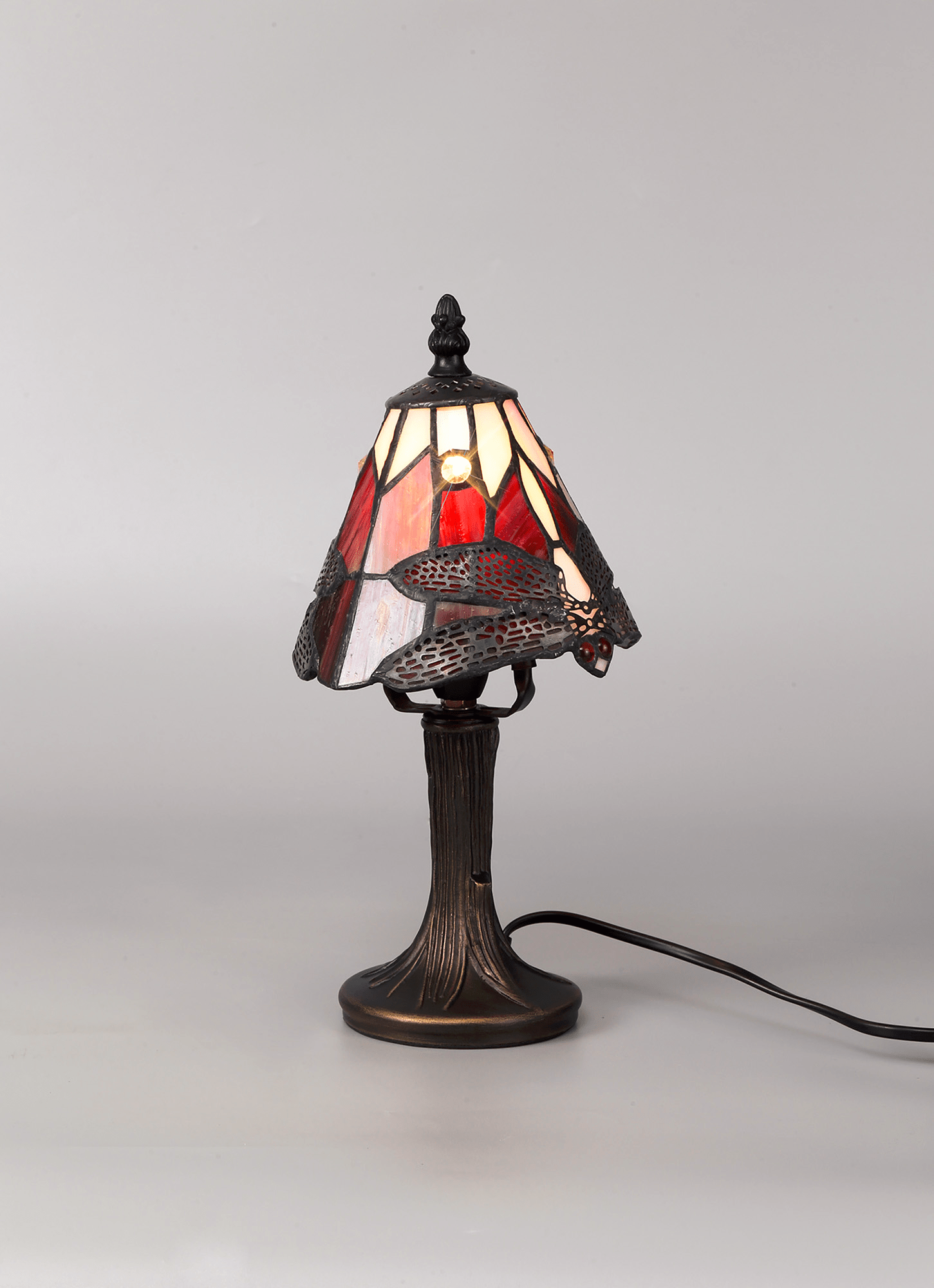 Luminosity Designs - Red Summer Tiffany Table Lamp - Luminosity Designs Ltd