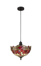 Luminosity Designs - Red Summer Tiffany Uplighter Pendant - PRE ORDERS ONLY - Luminosity Designs Ltd
