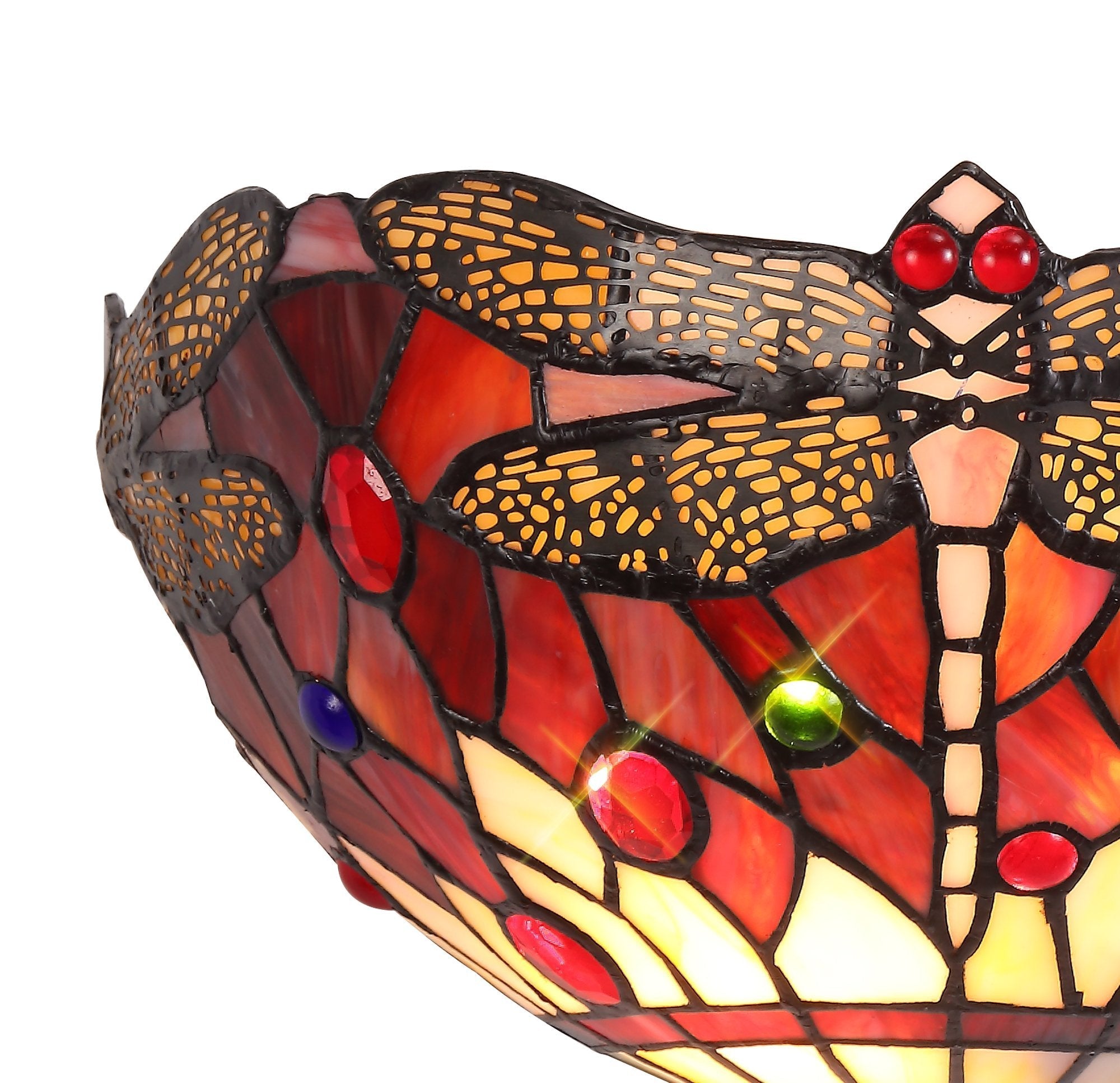Luminosity Designs - Red Summer Tiffany Wall Light - Luminosity Designs Ltd