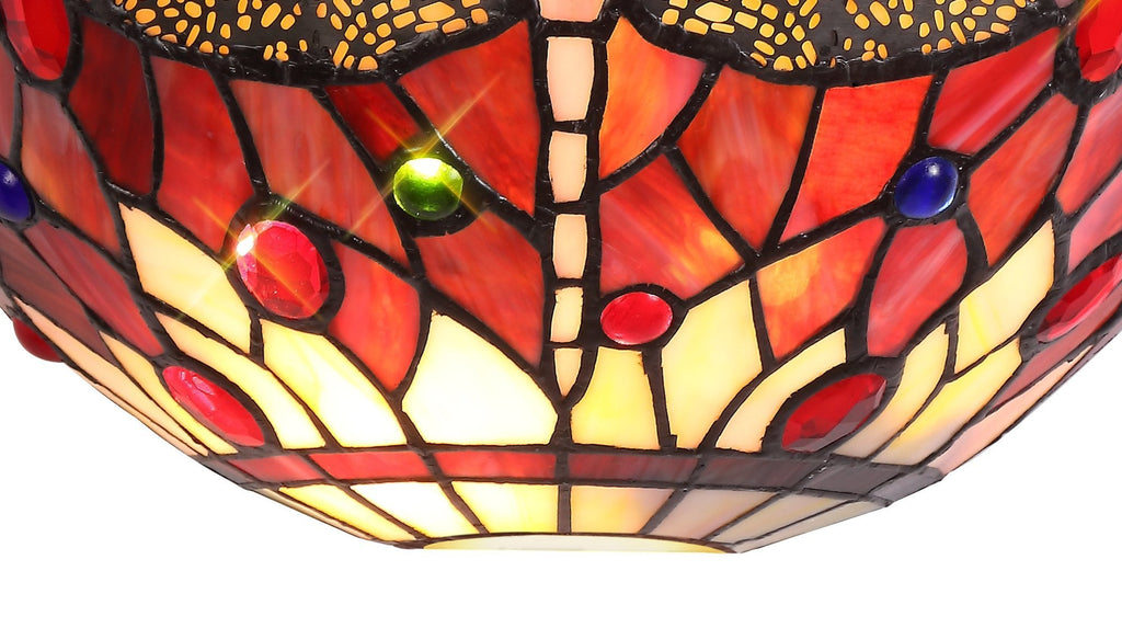 Luminosity Designs - Red Summer Tiffany Wall Light - Luminosity Designs Ltd