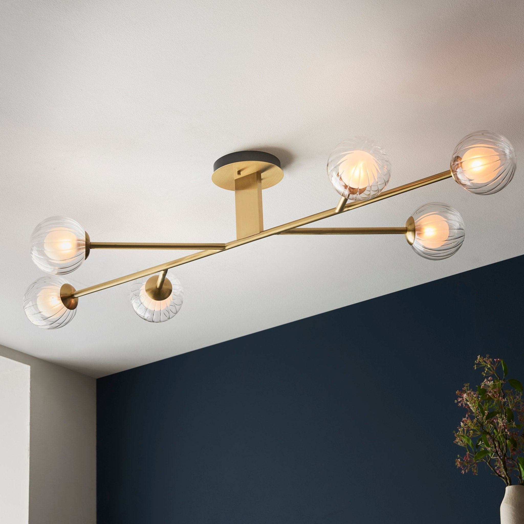 Luminosity Designs - Ritz 6 Light Semi Flush Fitting - Luminosity Designs Ltd