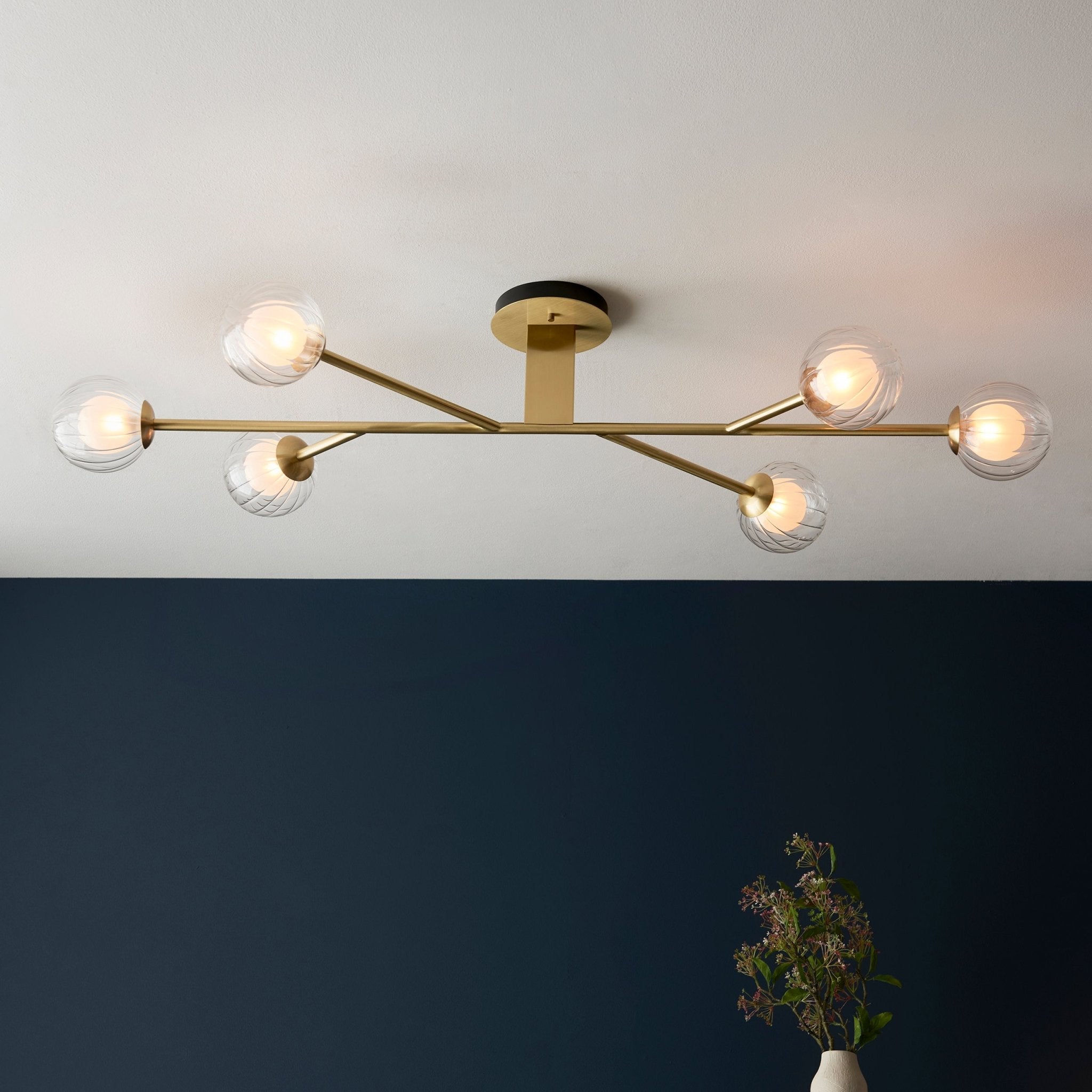 Luminosity Designs - Ritz 6 Light Semi Flush Fitting - Luminosity Designs Ltd