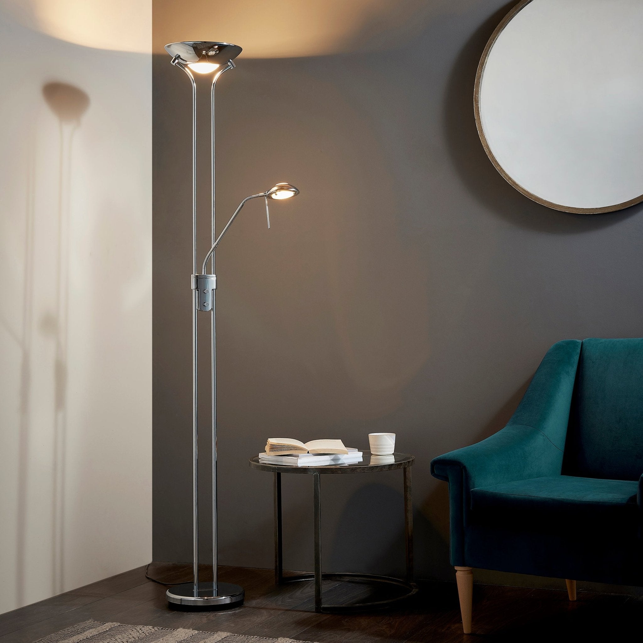 Endon - Rome Mother and Child Floor Lamp - HALOGEN VERSION - Luminosity Designs Ltd