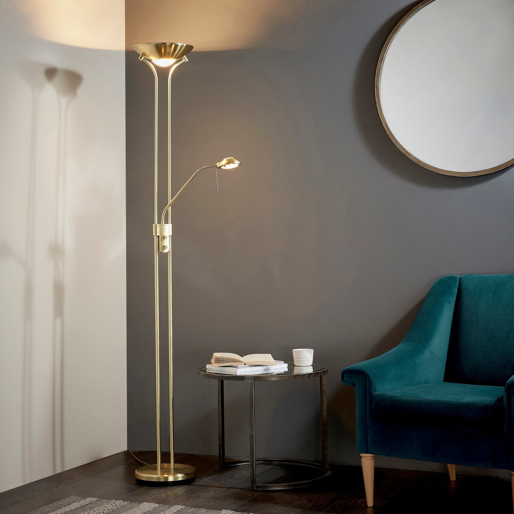 Endon - Rome Mother and Child Floor Lamp - HALOGEN VERSION - Luminosity Designs Ltd