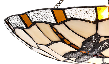 Athens Tiffany Dragonfly Uplighter Pendant