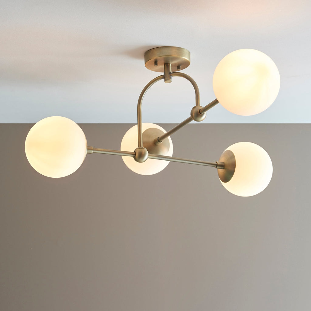 Luminosity Designs - Rose 4 Light Semi Flush - Luminosity Designs Ltd