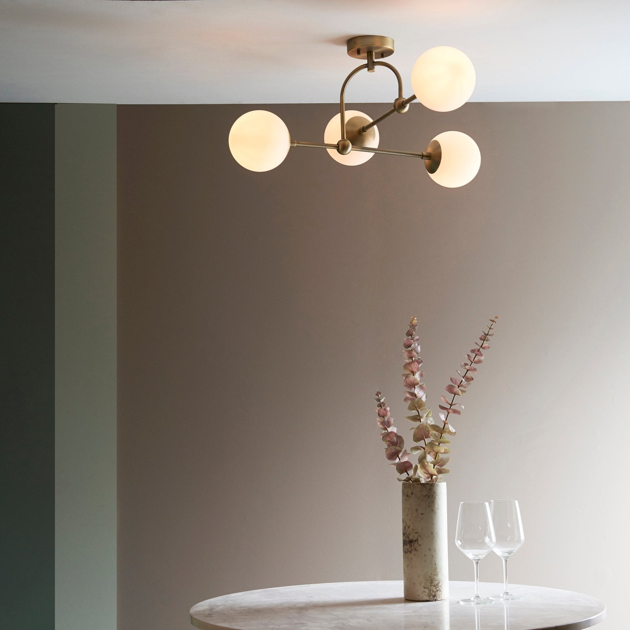 Luminosity Designs - Rose 4 Light Semi Flush - Luminosity Designs Ltd