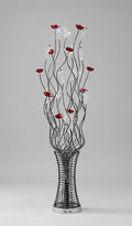 Luminosity Designs - Rouge Crystal Flower Floor Lamp by Cassia Twigue - Luminosity Designs Ltd