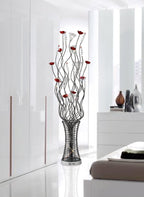 Luminosity Designs - Rouge Crystal Flower Floor Lamp by Cassia Twigue - Luminosity Designs Ltd