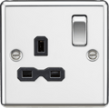 Knightsbridge - Rounded Edge 1g Switched Socket - Luminosity Designs Ltd