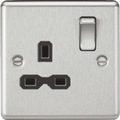 Knightsbridge - Rounded Edge 1g Switched Socket - Luminosity Designs Ltd