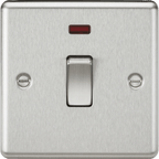 Knightsbridge - Rounded Edge 20A Appliance Switch With Neon - Luminosity Designs Ltd