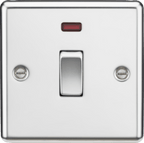 Knightsbridge - Rounded Edge 20A Appliance Switch With Neon - Luminosity Designs Ltd