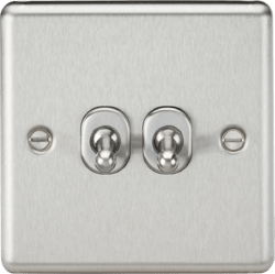 Knightsbridge - Rounded Edge 2G 2 Way Toggle Switch - Luminosity Designs Ltd