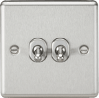 Knightsbridge - Rounded Edge 2G 2 Way Toggle Switch - Luminosity Designs Ltd