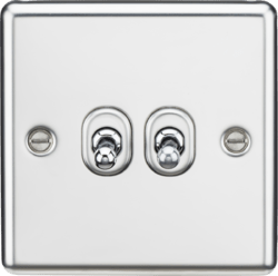 Knightsbridge - Rounded Edge 2G 2 Way Toggle Switch - Luminosity Designs Ltd