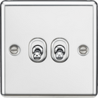 Knightsbridge - Rounded Edge 2G 2 Way Toggle Switch - Luminosity Designs Ltd