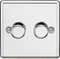 Knightsbridge - Rounded Edge 2G Dimmer Switch - Luminosity Designs Ltd