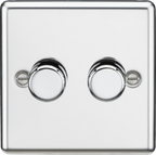 Knightsbridge - Rounded Edge 2G Dimmer Switch - Luminosity Designs Ltd