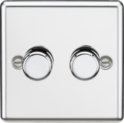 Knightsbridge - Rounded Edge 2G Dimmer Switch - Luminosity Designs Ltd