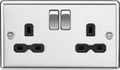 Knightsbridge - Rounded Edge 2g Switched Socket - Luminosity Designs Ltd
