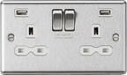 Knightsbridge - Rounded Edge 2g USB Switched Socket - Luminosity Designs Ltd