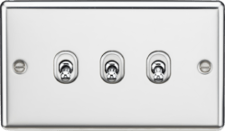 Knightsbridge - Rounded Edge 3G 2 Way Toggle Switch - Luminosity Designs Ltd