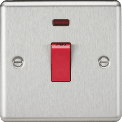 Knightsbridge - Rounded Edge 45A Cooker Switch - Luminosity Designs Ltd