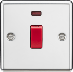Knightsbridge - Rounded Edge 45A Cooker Switch - Luminosity Designs Ltd